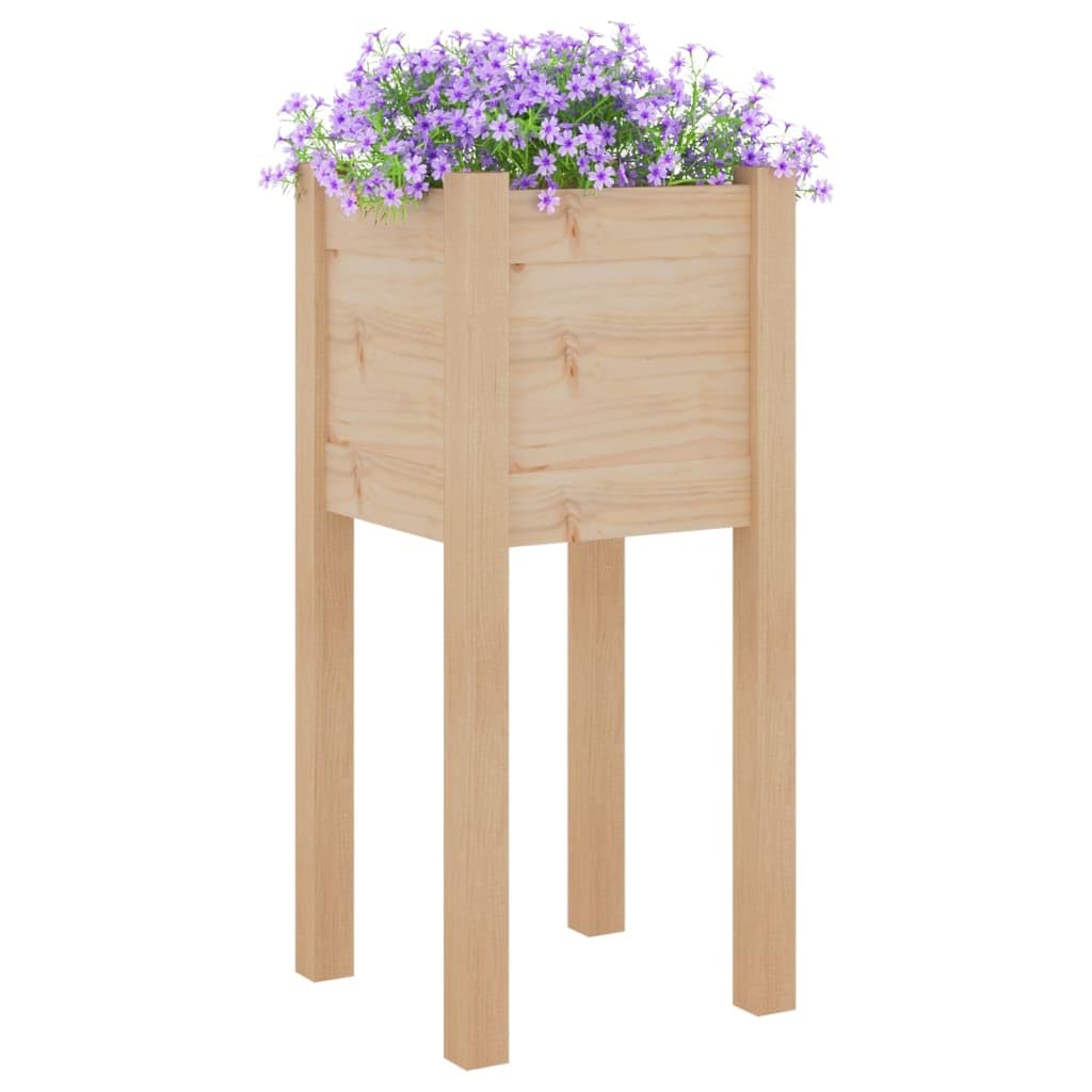 Donice ogrodowe 2 szt. 31x31x70 cm lite drewno sosnowe drewniane duże pojemniki na kwiaty taras balkon ogród wysoka skrzynia na rośliny zewnętrzna dekoracja
