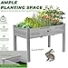 ZSYWODFO 48x24x30in Raised Garden Bed,Wooden Raised Garden Beds Outdoor,Elevated Wooden Planter Box with Legs for Backyard/Patio/Gardener,210lb Capacity-Gray
