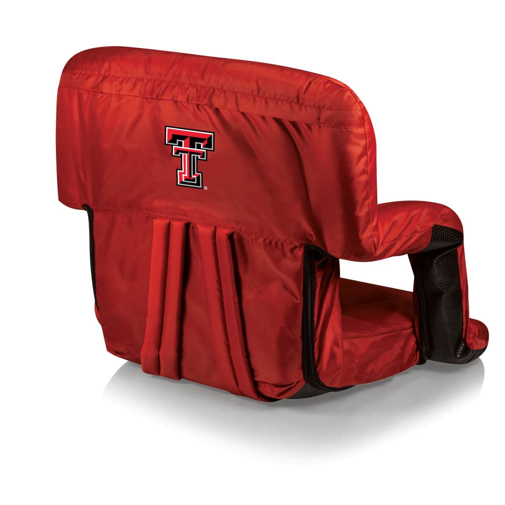 PICNIC TIME NCAA Texas Tech Red Raiders Ventura Portable Reclining Seat, Red