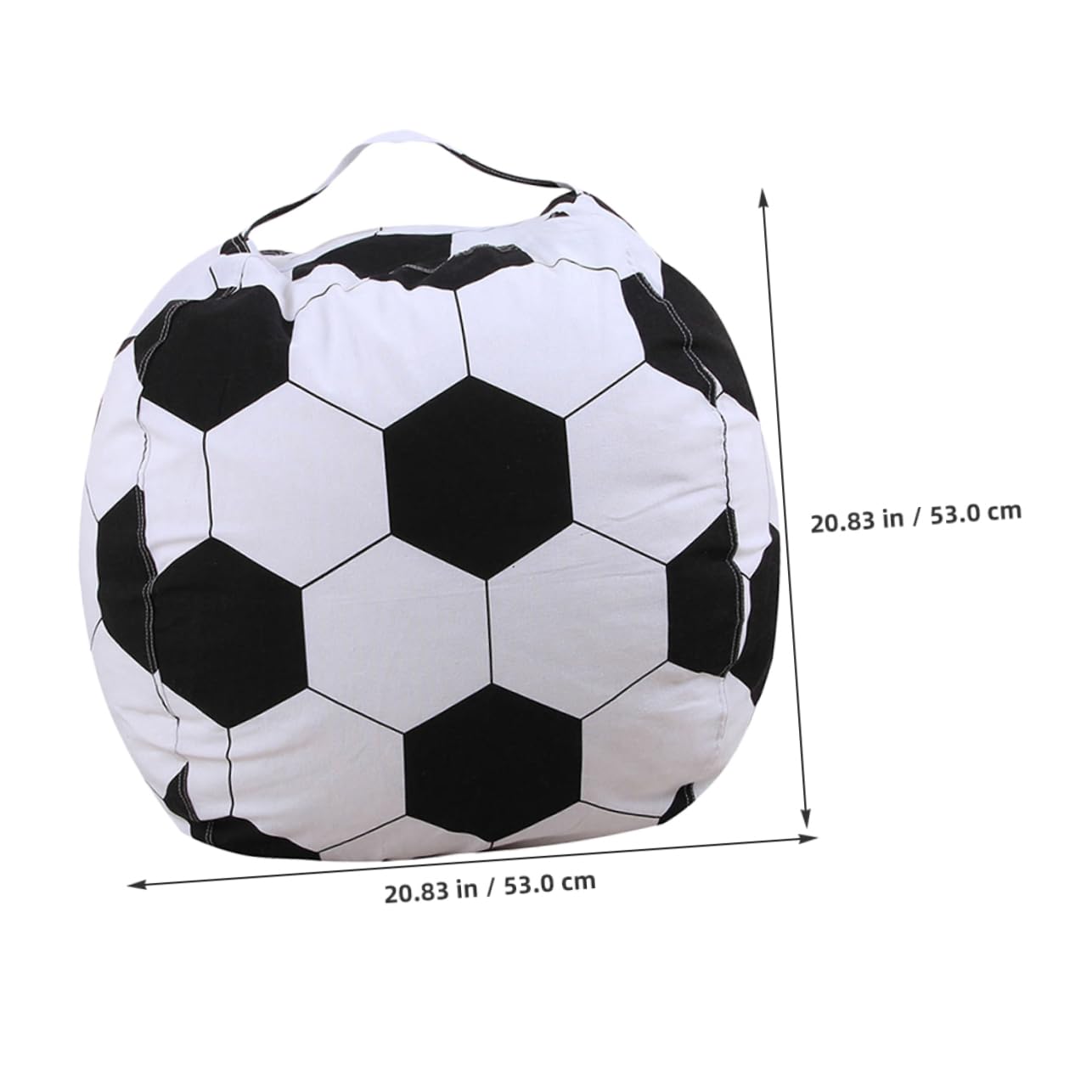 ULDIGI Organizer Cover for Stuffed Animals 21-inch Bean Bag Chair Fuzzy Football Beanbag Seat Storage Bag for Kids Toy