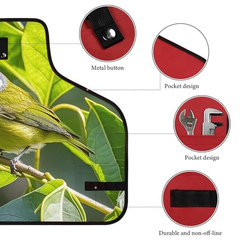Delantal Multifuncional Verde con Bolsillos para Trabajo miniatura 3