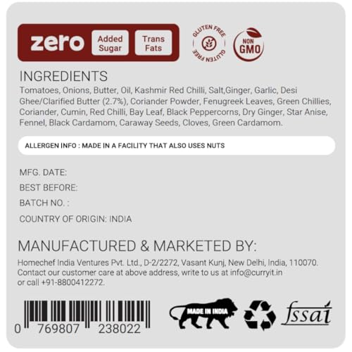Image of CURRYiT Dilli Dal Makhni Masala Curry Paste| Ready to Cook in 15 mins | Serves 6 | Instant Food with Goodness of Ghee | No Preservatives | Eat with Chawal Roti Naan | Indian Masala Gravy (Pack of 1)