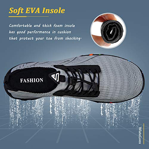 Image of WateLves Water Shoes Mens Womens Beach Swim Shoes Quick-Dry Aqua Socks Pool Shoes for Surf Yoga Water Aerobics
