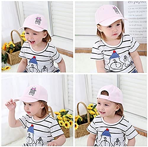 Image of Girls Baseball Hat Kids Cotton Hat Trucker Sun Hat Adjustable Toddler Baseball Cap Beach Hat for Toddler Girls 1-10 Years, Dancing Cat, 6-8 Years