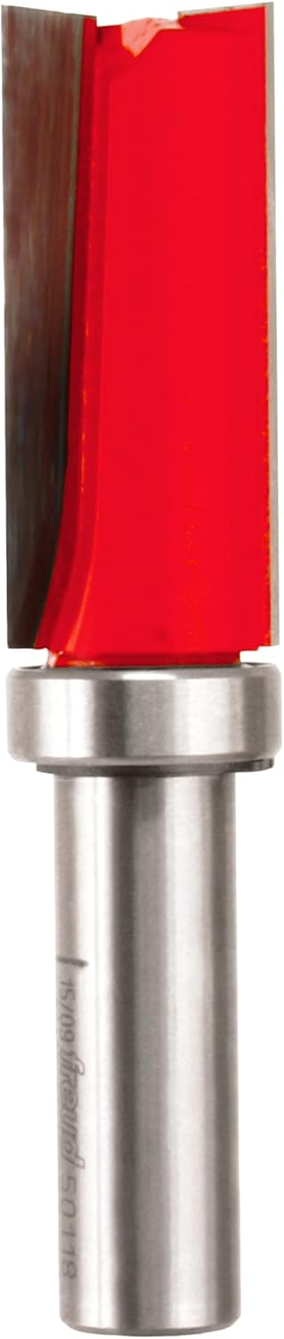 Freud 3/4" (Dia.) Top Bearing Flush Trim Bit with 1/2" Shank (50-118),Red - - 