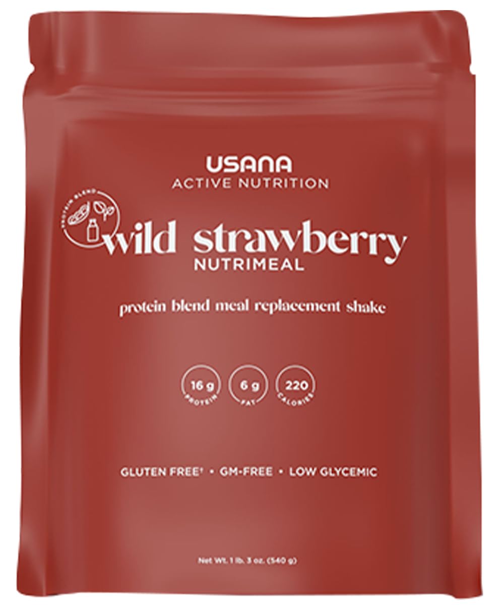 Nutrimeal Meal Replacement Shake - Wild Strawberry - NON-GMO - Gluten Free - Low Glycemic - 540 Grams - 9 Servings