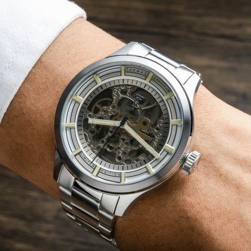 Earnshaw Scott Skeleton Automatic Grey Round Dial Men's Watch - ES-8257-22 - Image 3