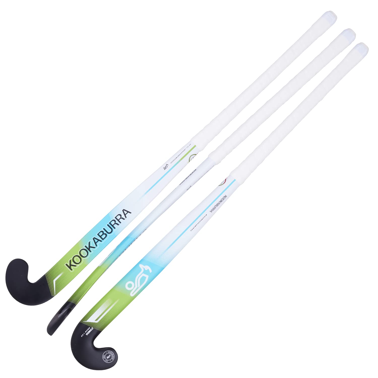 KOOKABURRAUnisex Zonda hockey stick, Black/Lime/Blue, 36.5 Light UK