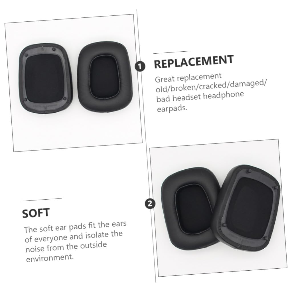 Uonlytech 6piezas Almohadillas De Repuesto para Auriculares Cojines De y Transpirable Compatibles y Duraderas Aislamiento De Sonido