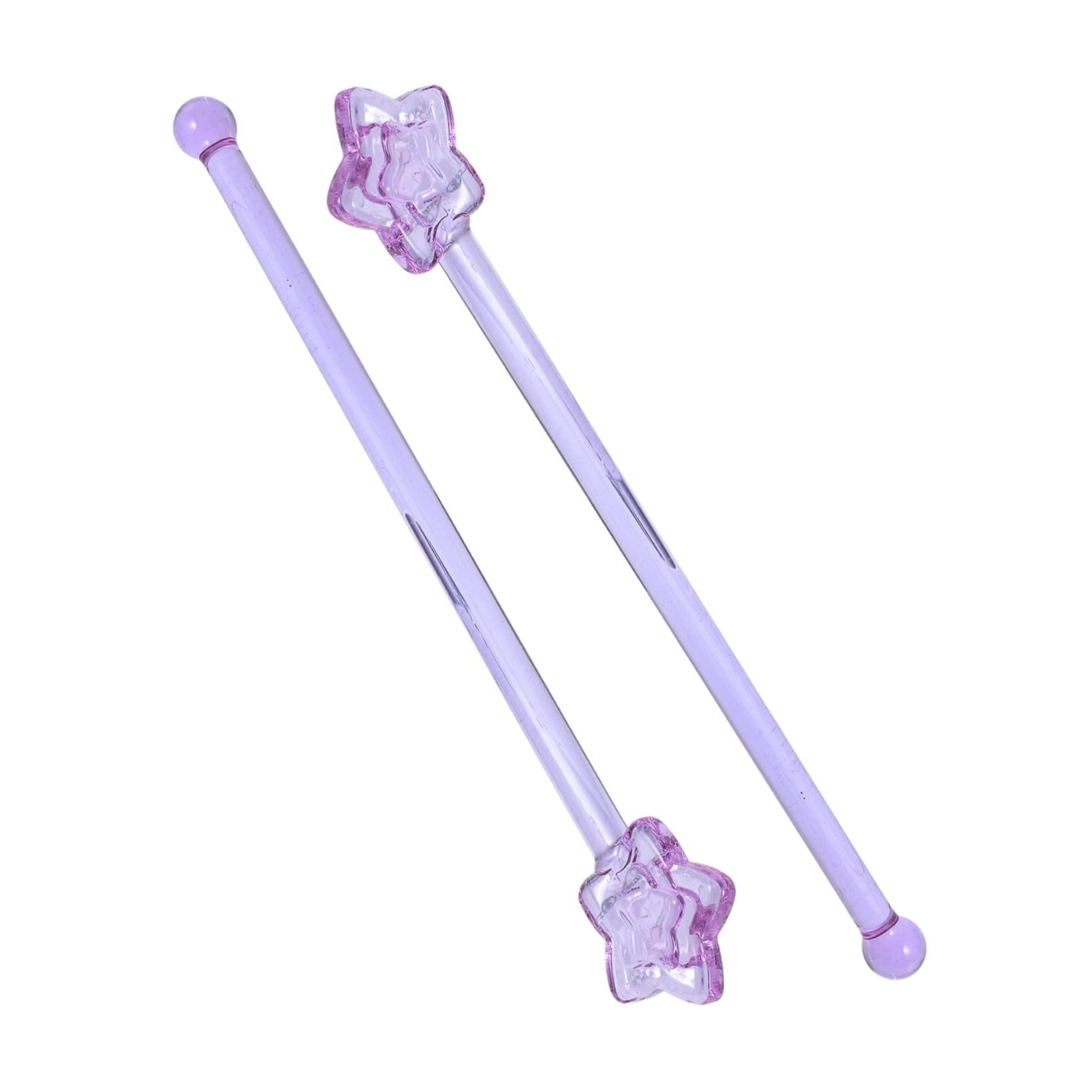 Alipis 2Pcs Creative Glass Swizzle Sticks Multi Function Stirring Rods for Cocktails Coffee and Juices Adorable Heart Shaped Design for Home and Bar Use and