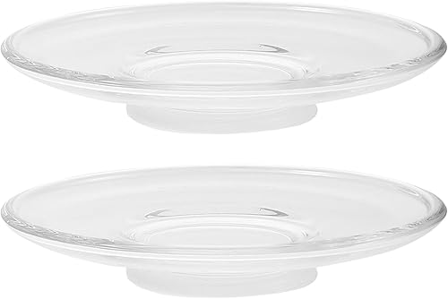 jojofuny 2 platos de canapé de vidrio transparente, platillos redondos, platos de vidrio pequeños para servicio de galletas, aperitivos, frutas, disponible en Yaxa Colombia