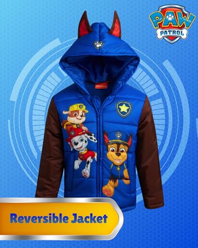 Nickelodeon Boys' Puffer Jacket - Full Zip Up Paw Patrol Hoodie Puffer Jackets - Graphic Jackets for Boys (Sizes: 2T-7)2