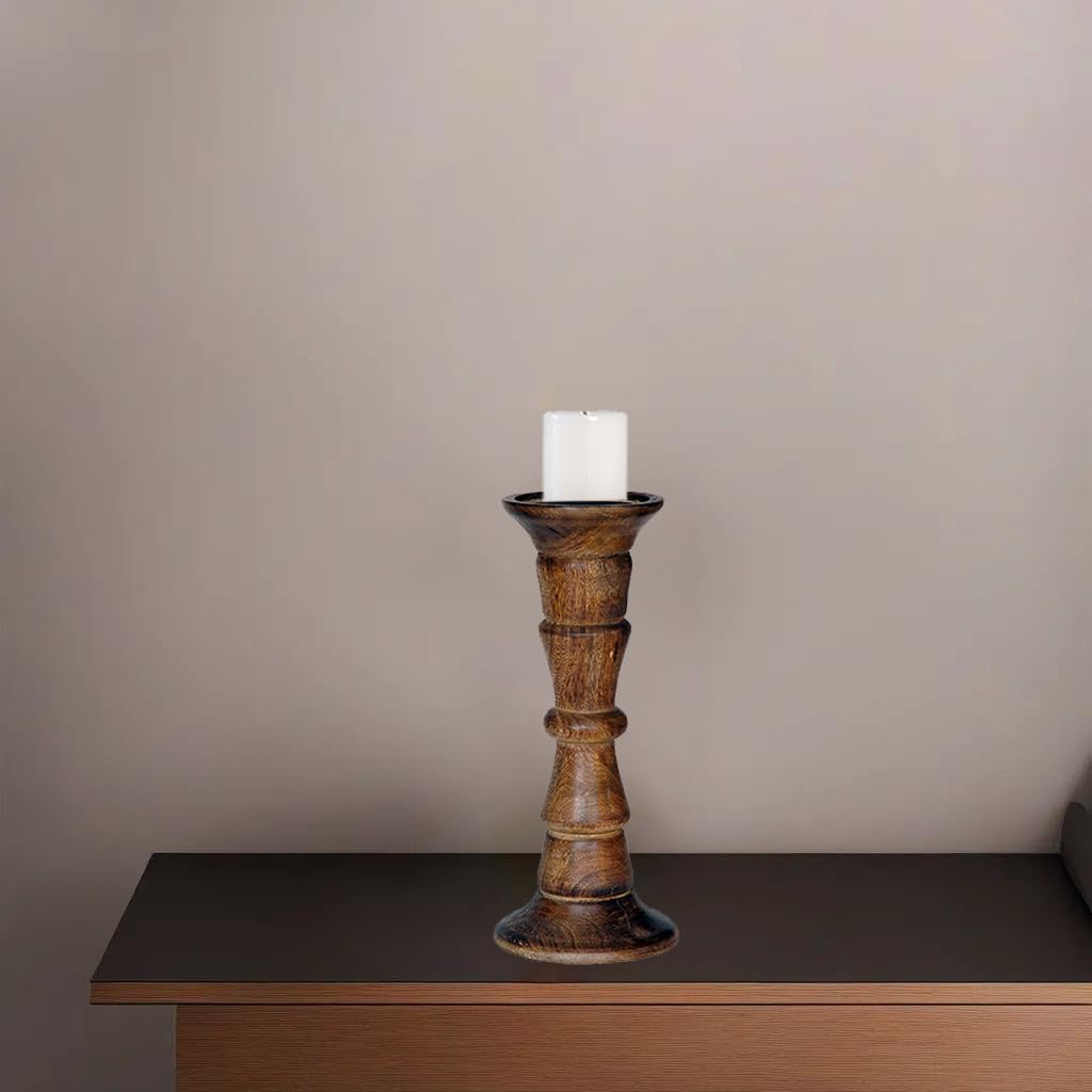 Traditional Medium Burnt Eco-Friendly Handmade Mango Wood Set of One 9