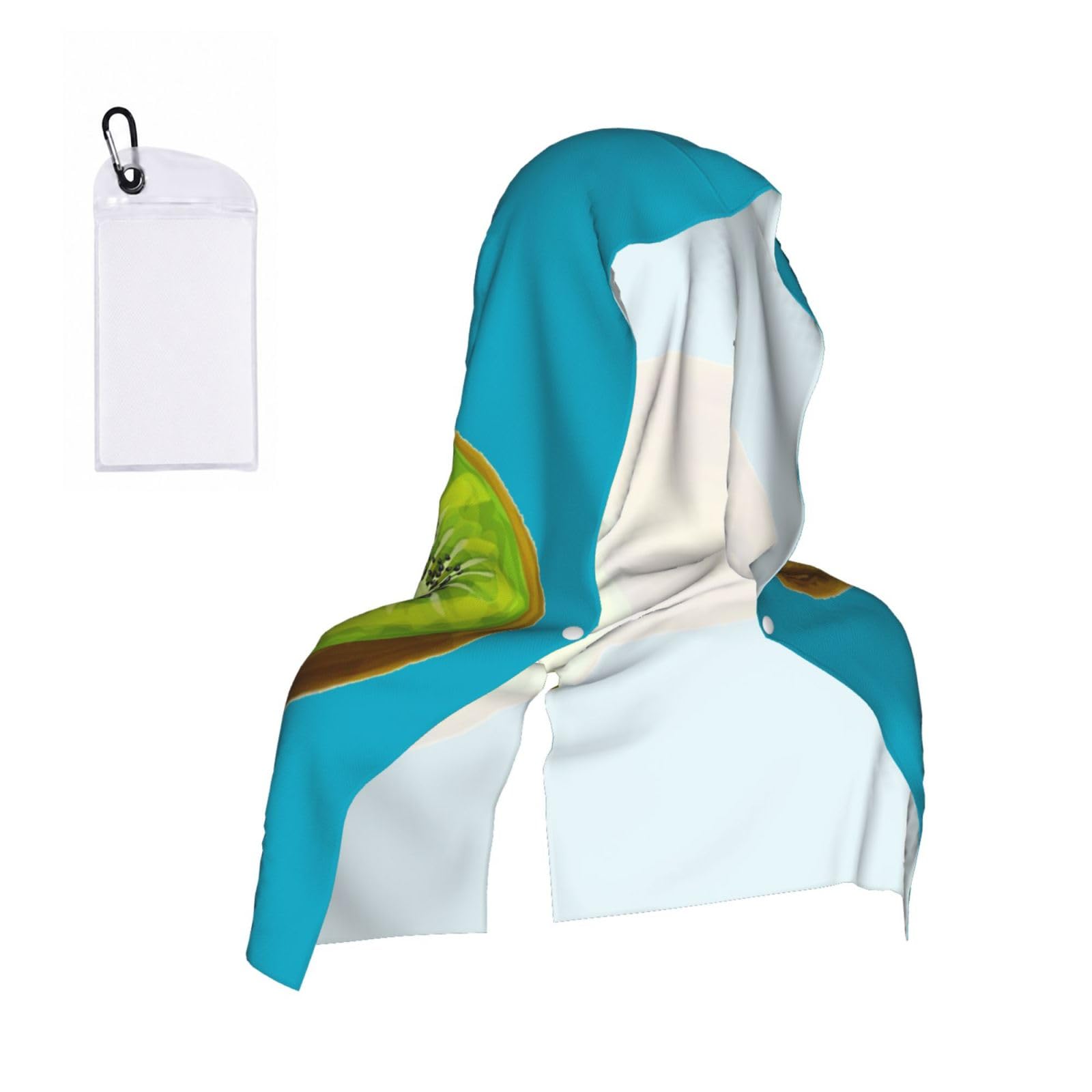 WXWJSHMGC Kiwi Print Cooling Hoodie Towel, Cooling Towels For Neck And Face Sun Protection Instant Cool Hoodie(Sport/Camping/Work Out/Hot Weather)
