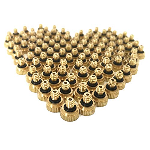 10pcs 1/4'' Tube OD Slip Lock (Quick Connector) 10/24 UNC Misting Nozzle Tees Fittings Add 2pcs End (0.2mm)