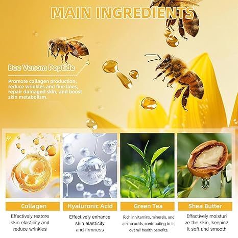 Miniatura 7 de BeeLift Crema reafirmante antienvejecimiento, 2025 nueva crema profesional reafirmante de piel de veneno de abeja reductora de arrugas, pasta