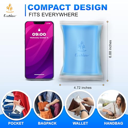 EcoNour Disposable Family Pack Rain Poncho - Adult | Transparent & Emergency Rain Ponchos | Lightweight Hooded Raincoat4