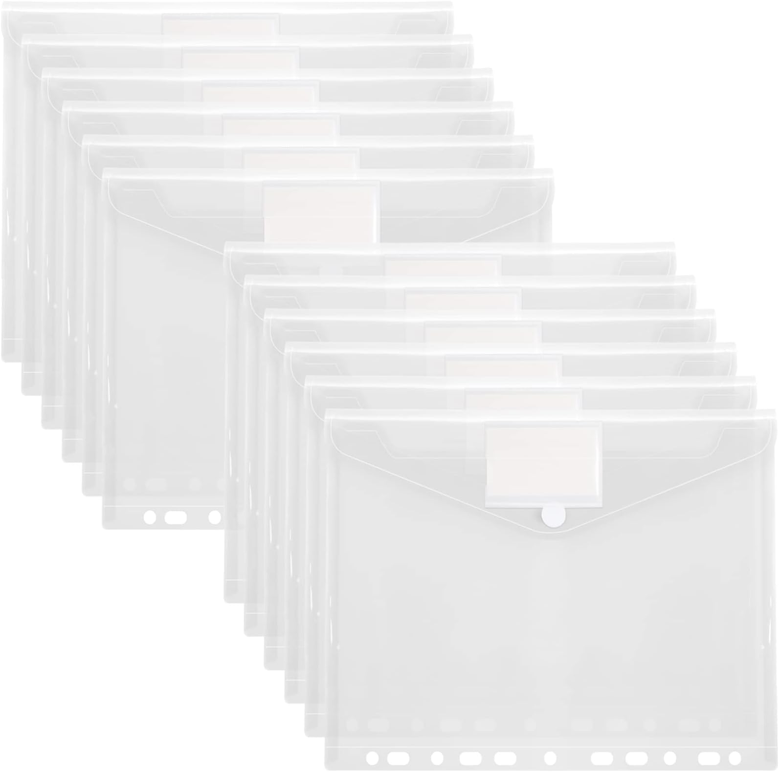 20 Pochettes Plastique A4 4 Trous BAOFALI - PVC Transparent Étanche