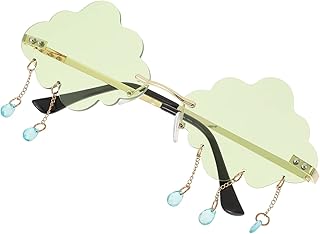 2 Pçs Óculos De Chuva Em Nuvem Óculos De Sol Femininos Óculos De Discoteca Em Forma De Nuvem Óculos De Sol Masculinos Óculos De Sol Sem Aro Presentes Vintage Óculos De Moda Para