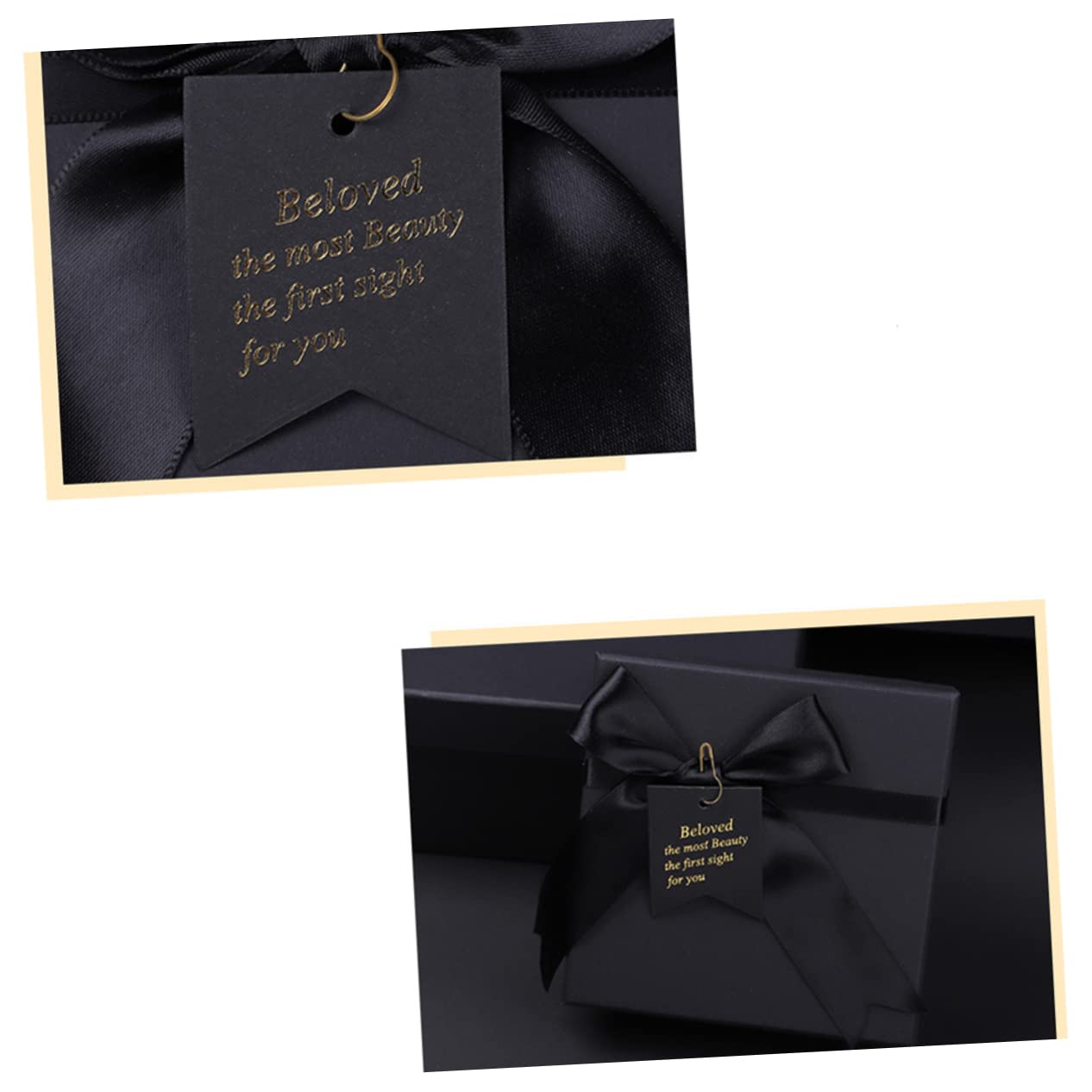 Healeved 6stücke Elegante Schwarze Geschenkkartons Mit Schleife Vielseitige Dekorative Verpackung Für Hochzeiten Valentinstag Partys Und Besondere Anlässe