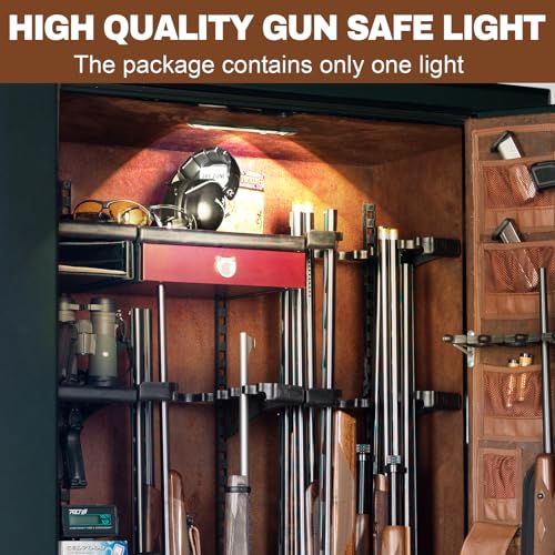 Image of LED Gun Safe Lights, Motion Sensor Lights for Directional Lighting, 3 Sensing Modes, 3 Color Temperatures, No Wiring Installation Gun Cabinet Accessories for Safes, Cabinets, USB-C Charging (1 pack)