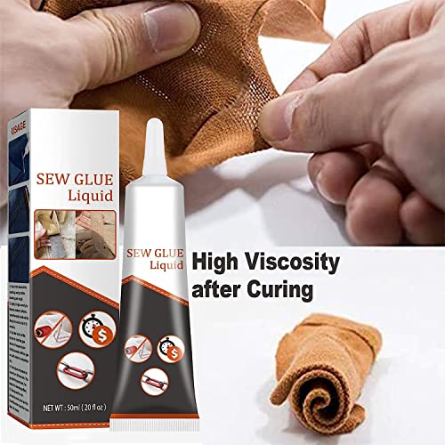 50Ml Cloth Repair Sew Glue, 2023 New Instant Permanent Washable Clothing Fabric Adhesive Glue, Quick Dry Multi Liquid Bonding Stitch Tear Mender Fabric Glue Suit For All Fabrics, Leather, Shoes. #TOP6