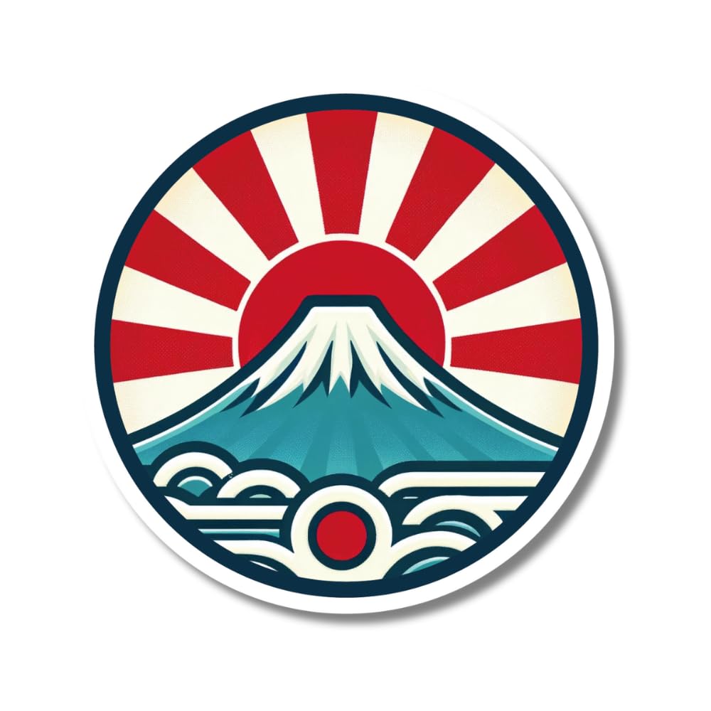 Amazon.co.jp: JAPAN シンプルステッカー 日本 富士山 波 ジャパン