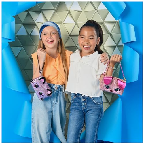 Purse Pets Clutch Purdy Purrfect Kätzchen - Kindertasche und Spielzeug in einem, Wird mit leuchtenden Augen in Regenbogenfarben lebendig, für Kinder ab 4 Jahren
