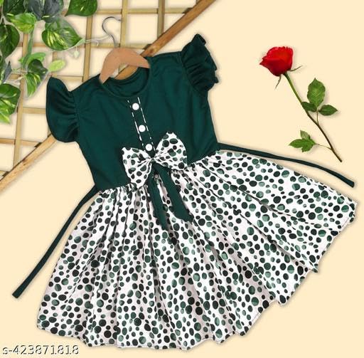 Image of Kids Fit and Flare One Piece Frocks Dress Dress || Trendy Dress Comfortable and Perfect for Special Occasions