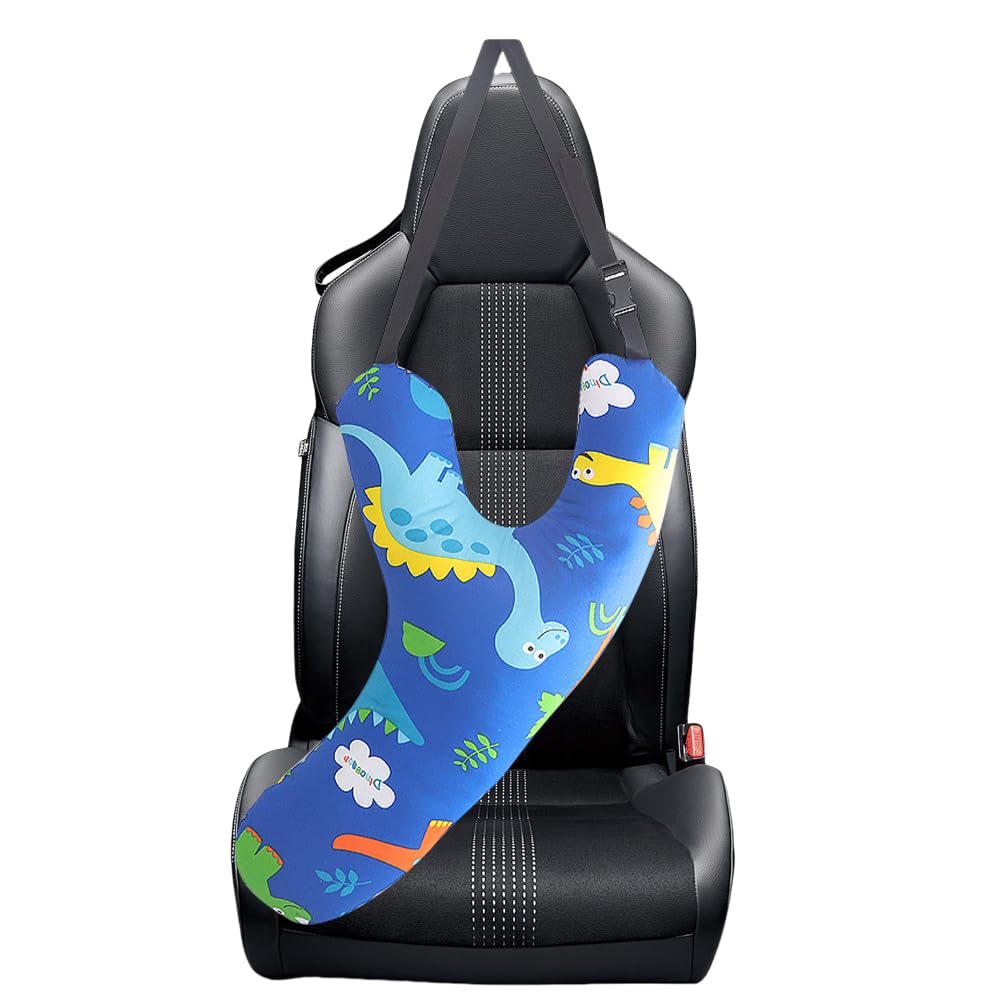 Reise-Nackenkissen Für Kinder - Weiches Auto-Kissen Mit Gurt Für Lange Fahrten