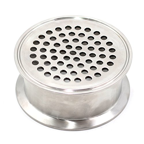 Image of HFS(R) 3 inch Tri Clamp Filter Plate with 6mm Pore Hole, Bottom Weld, Stainless Steel 304, High Pressure Sanitary Fitting