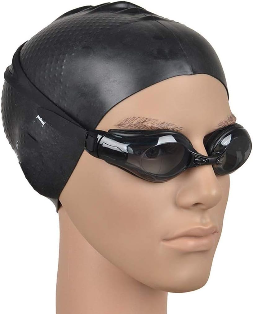 水泳ゴーグル、ゴーグル漏れ防止、水泳ゴーグルトライアスロン、男性、女性、青少年、子供、防水 (Color : Black) (Bla