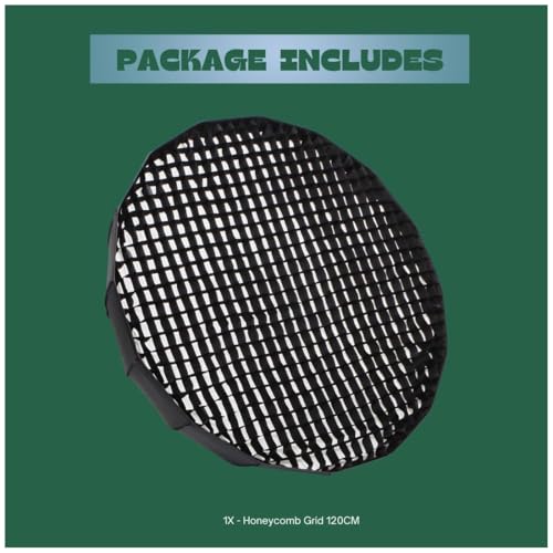 Image of PHOTOMAX Photographic Honeycomb Grid for Octagon Softbox Umbrella Flash Diffuser - Studio Lighting Accessory (120 CM Gird)