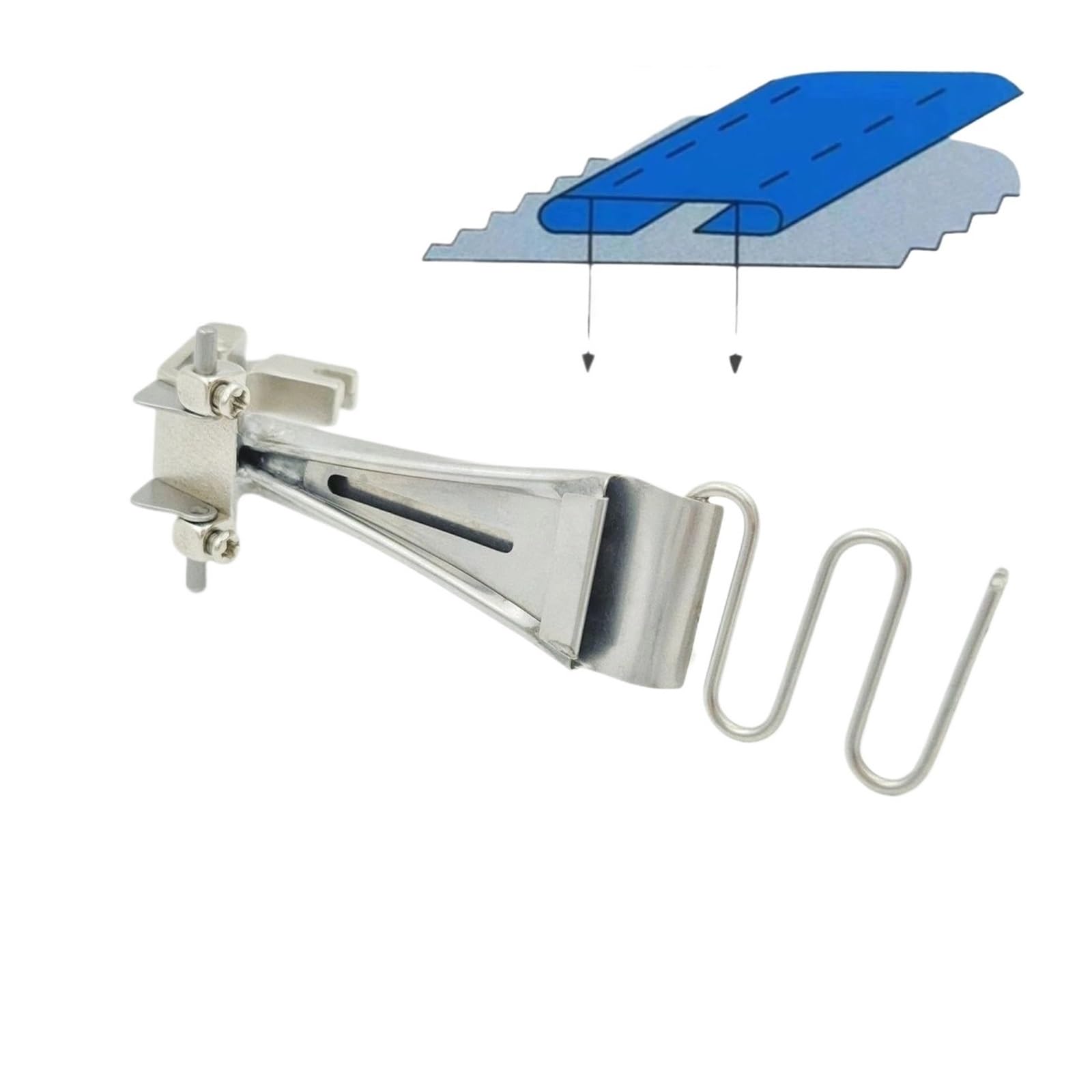 1 zestaw przemysłowy ścieg łańcuszkowy z podwójną igłą stopka do maszyny szycia taśma mocująca folder/taśma 3800(1-4 foot)