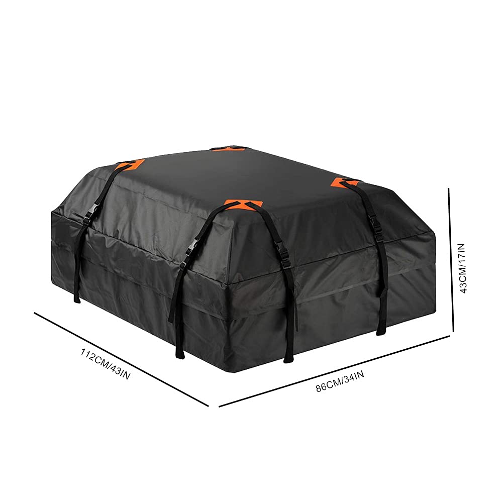 Auto Dachbox Mesh Stoff Auto Dachbeutel Cargo Carrier 15 Kubikfuß wasserdichte staubdichte Dachsack mit 8 verstärkten Riemen für Reisen