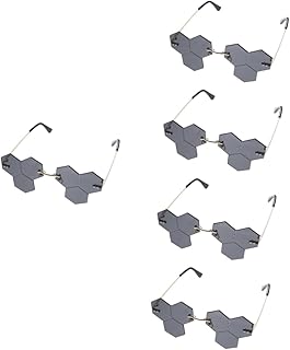 5 Pares De Óculos De Sol Femininos Irregulares Óculos De Sol Vintage Novidade Óculos De Sol Elegantes Sem Moldura Para Mulheres Óculos De Sol Baile De Formatura Óculos De Sol