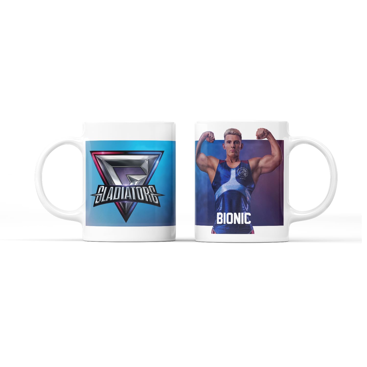 SMARTYPANTS Gladiators are You Ready? Tea Cup Coffee Mug - Apollo Bionic Giant Legend Nitro Phantom Steel Viper TV Show Gift Present (Bionic)