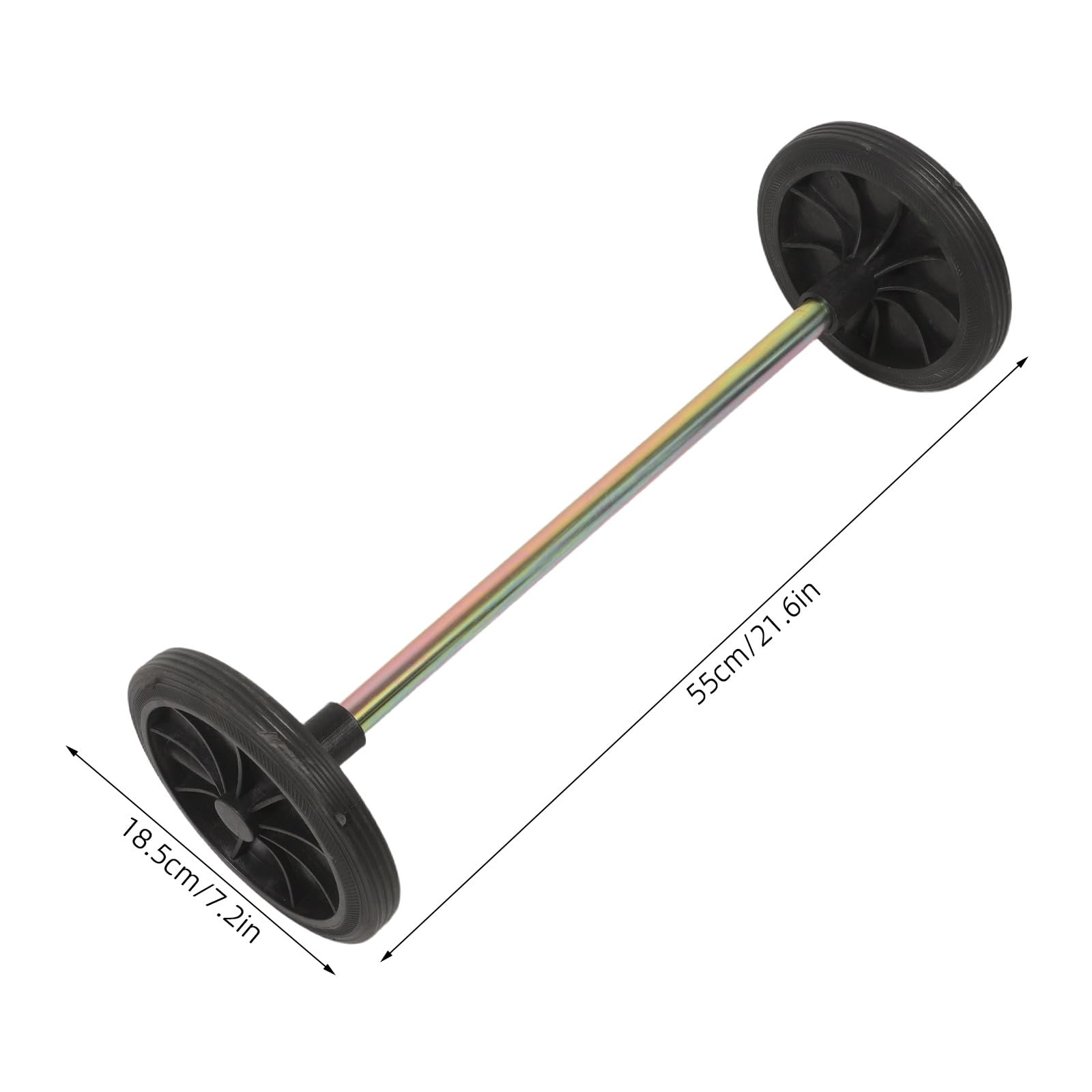 OUNONA 1 jeu de roues de rechange pour poubelle - Roues robustes en caoutchouc de 18 cm (7 po) avec creux de 56 cm (22 po) pour poubelles de 240 L (63,4 gallons). Installation facile et fonctionnement
