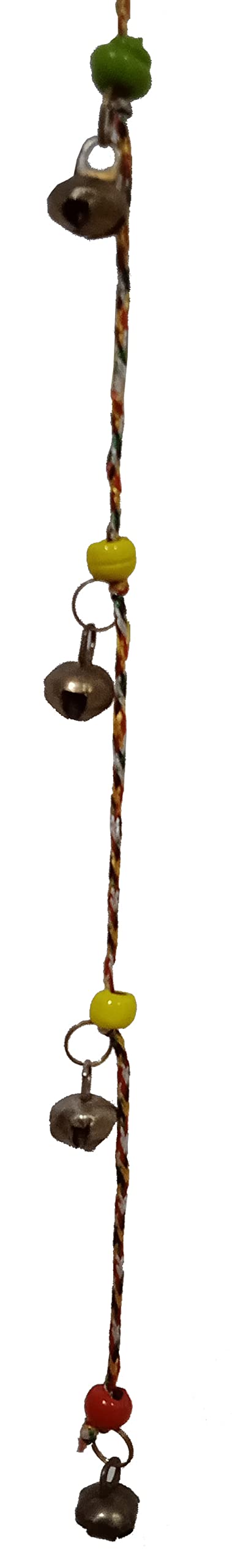 Purpledip Brass Wall Hanging String 12 Ghungroo Anklet Bells: Use as Feston, Bandhanwar (12218A)
