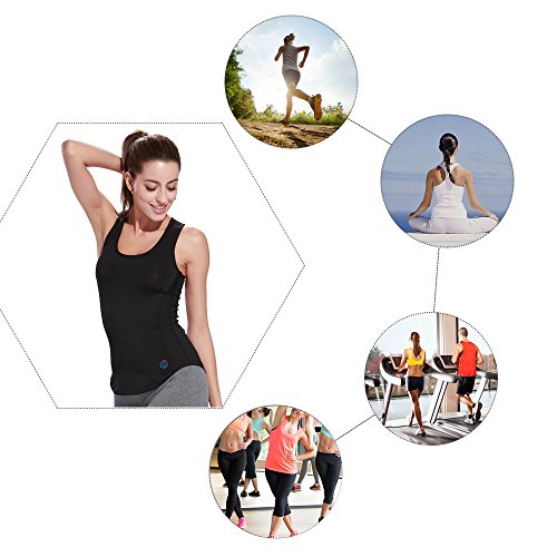 DECDEAL mulheres sem mangas costas nadador estampa camisa esporte para Yoga Gym Yoga elegante colete