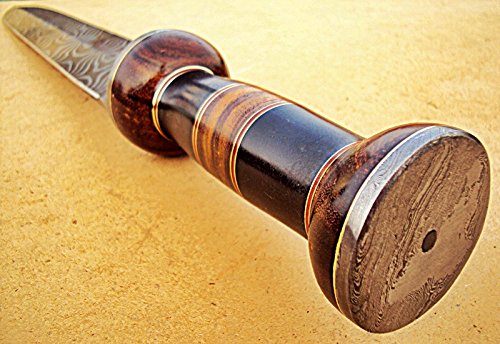 DG-09 Handmade Damascus Steel Dagger Knife – Solid Rose Wood & G-10 Handle