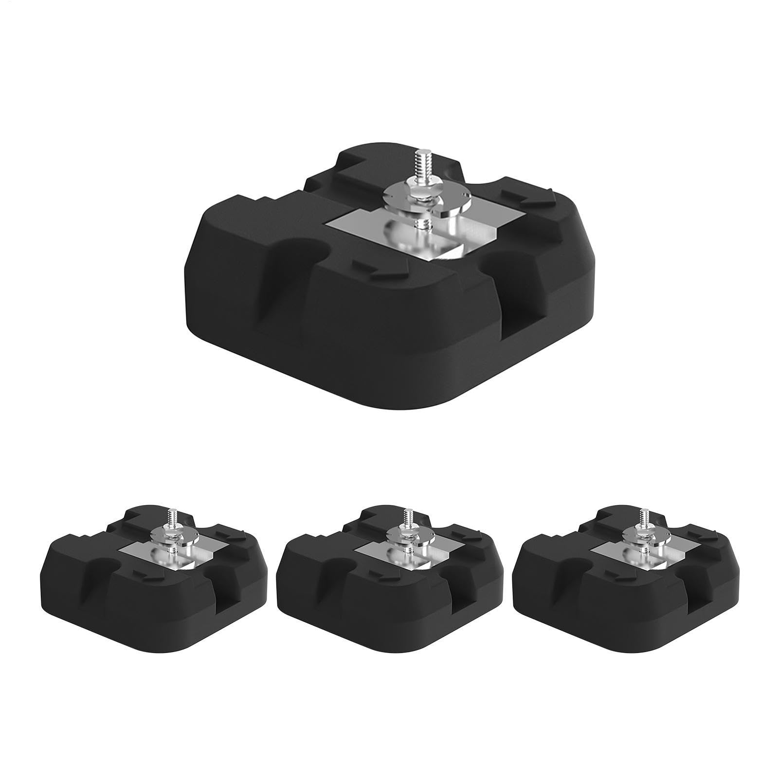 Almohadillas De Goma Para Aire Acondicionado Split Base Para Bomba de Calor | Alfombrilla Antivibraciones Soporte en Suelo para Instalación Exterior 4 Piezas