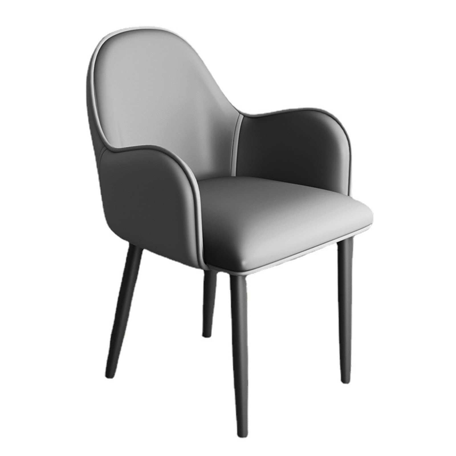 VELKY Chair Armrest Luxury Chairs Restaurant Outdoor Outdoor Leather Living Room Chair Children Bedroom Muebles Para El Hogar Cafe Furniture (Color : Dark grey)