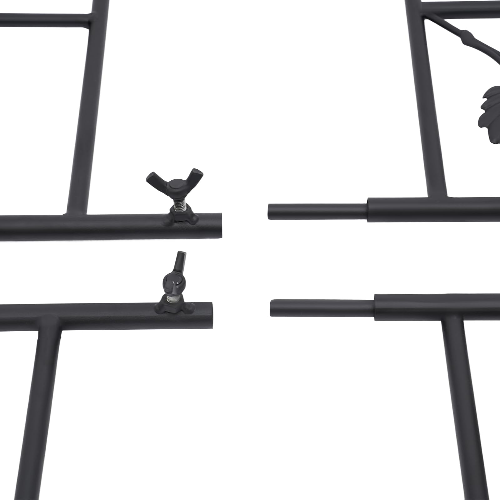 2 Stück Rankgitter Eisen 180 cm Hoch, Spike Länge 20 cm, Rankhilfe für Kletterpflanzen, Gewölbte Form, für Innenhöfe, Balkone, Terrassen, Gärten, Kletterhilfe Pflanzen, Schwarz
