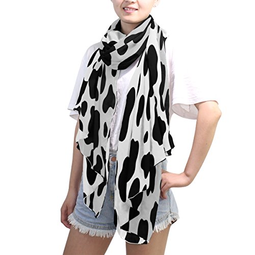 Use4 Fashion Cow Print Chiffon Silk Long Scarf Shawl Wrap4