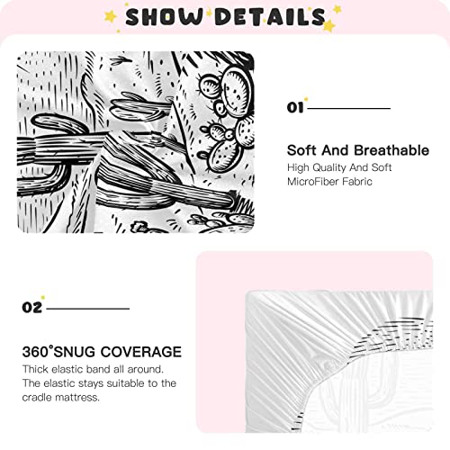 Wellday Western Desert Landscape Crib Sheets For Boys And Girls, Fitted Baby Crib Sheets Soft And Breathable Mini Crib Sheets 39 X 27 X 5 Inches #TOP3