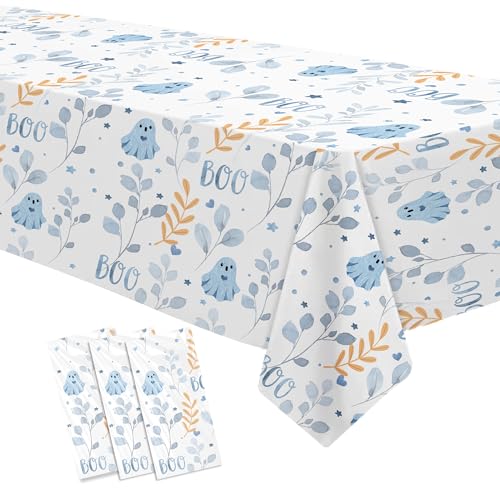 Halloween Baby Shower Decorations Party Tablecloth, 3 Pack Dispos...
