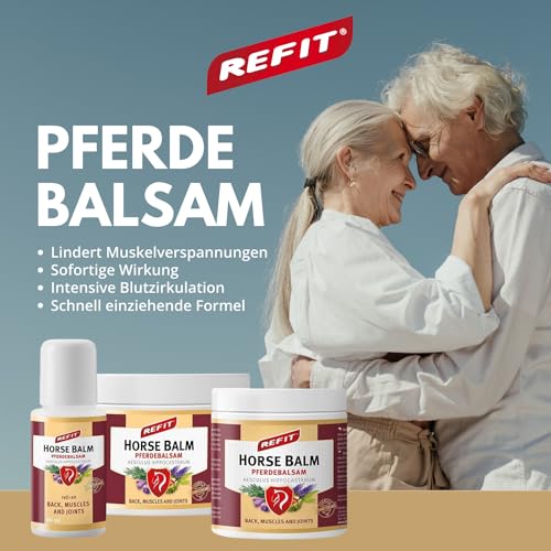 REFIT® Pferdebalsam Stark XXL 500 ml - Kühlende Pferdesalbe mit Kombination aus Torf & Kräutern (Rosskastanie usw.) - Salbe in Gel-Form Wirkt Gegen Muskelkater & Gelenke (Rücken, Nacken, Füße, Knie) 2