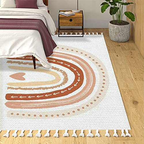 Jbnjankdav Boho Rug Scandinavian Nursery Rainbow Print For Playroom With Neutral Area Carpet Patio Hallway Runner Mat Pad Minimalist Home Decor Living Room Bedroom Indoor Outdoor, Multi3, 90X150Cm #TOP2