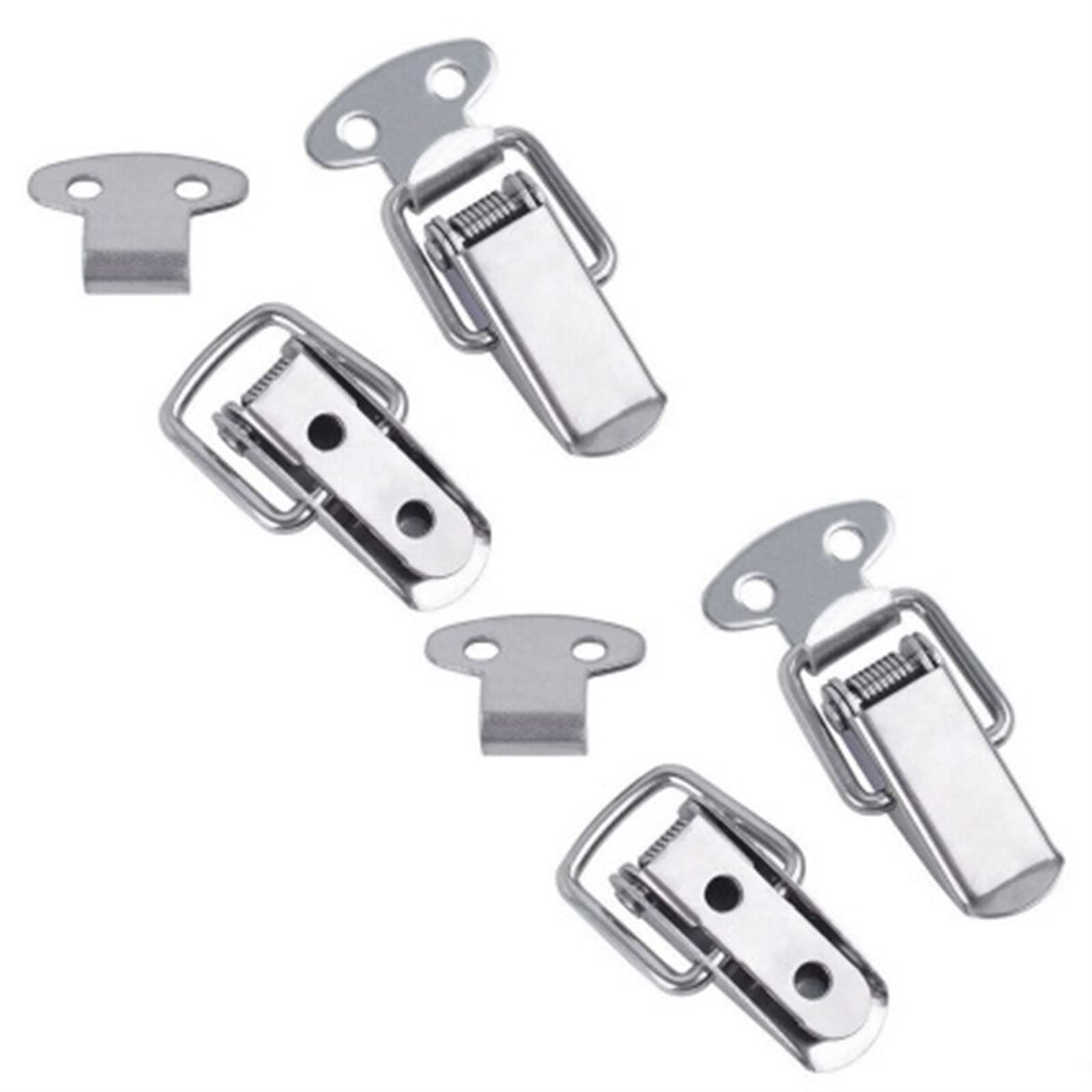Nvsfzgiyg Silver Latches Spring Loaded Clamp Clip Case Box Latch Catch Toggle Tension Lock Lever Clasp Closures Crate Snap